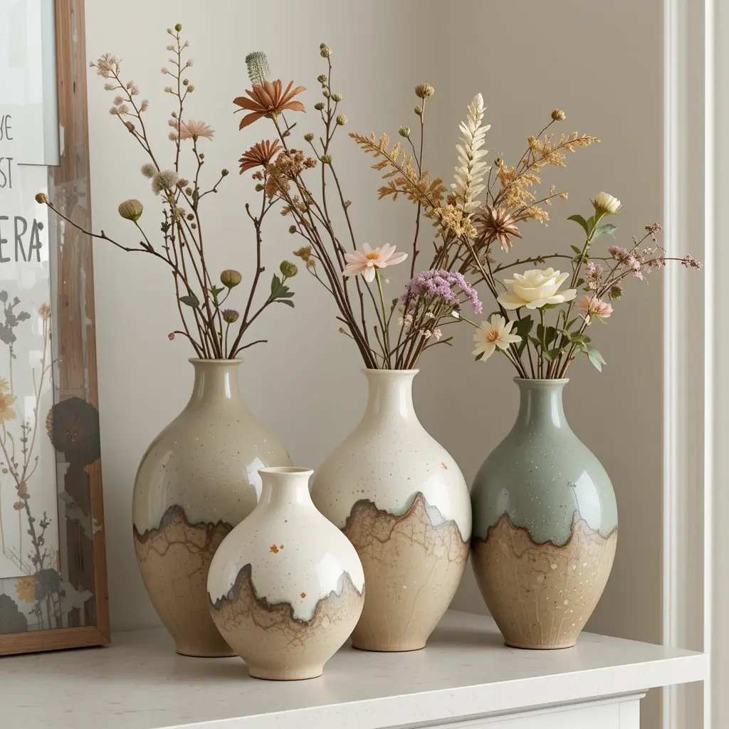 Handcrafted Ceramic Vase Set