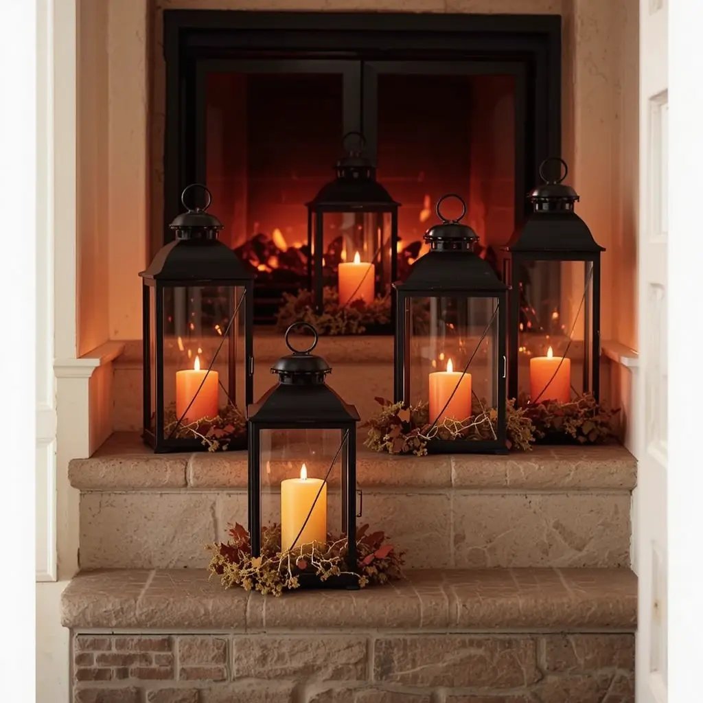 Lanterns with Flickering Candles