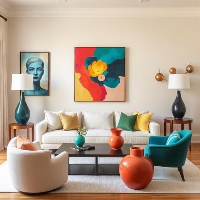 Incorporate Jewel Tones Through Artwork and Decor