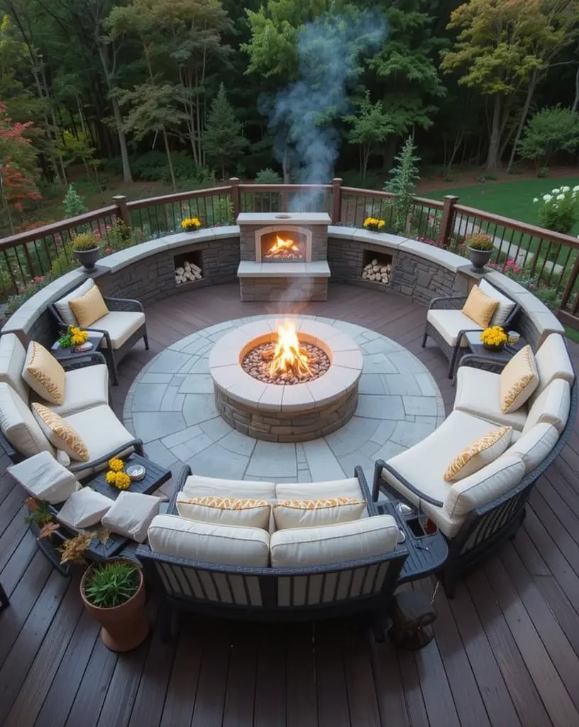 Fire Pit Central Deck
