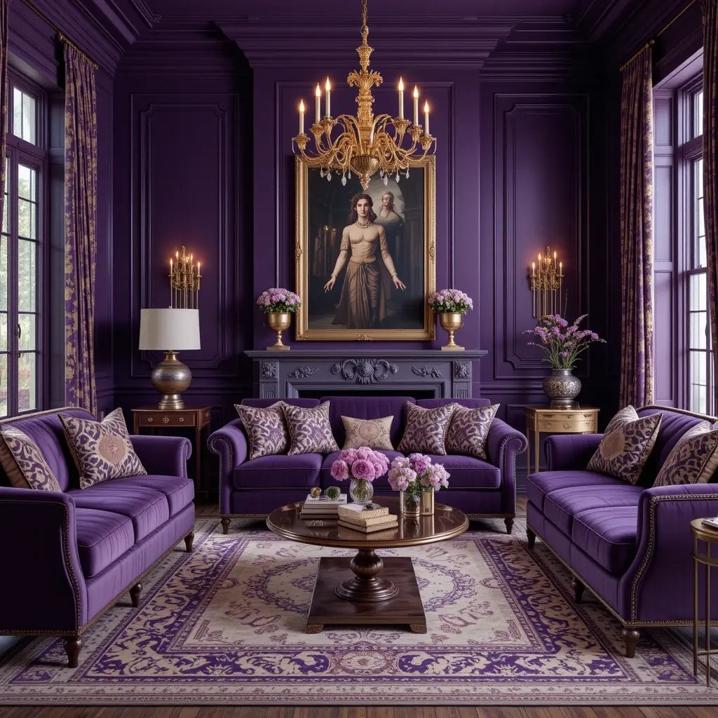 Deep Purple and Gold for a Royal Vibe