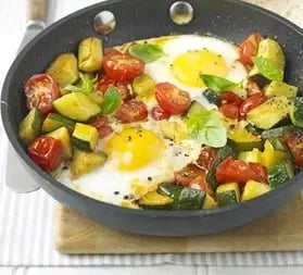 One pan summer eggs