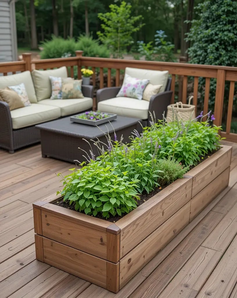 Built-in Planter Box Deck