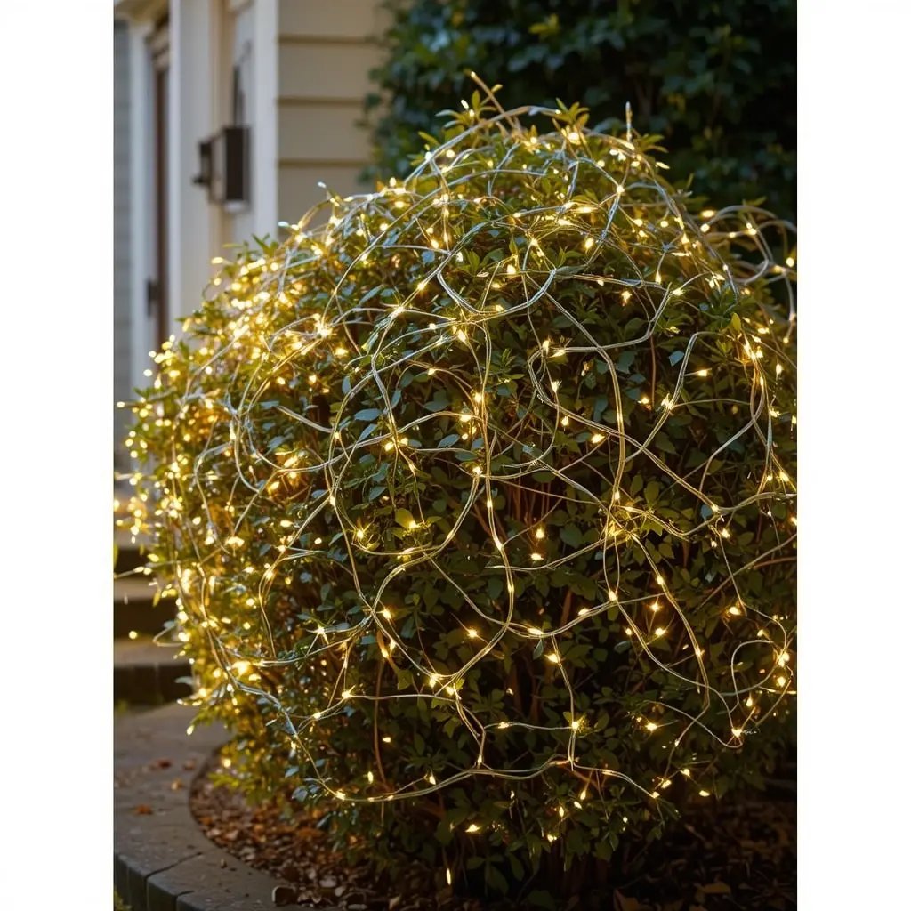 Use Net Lights on Bushes