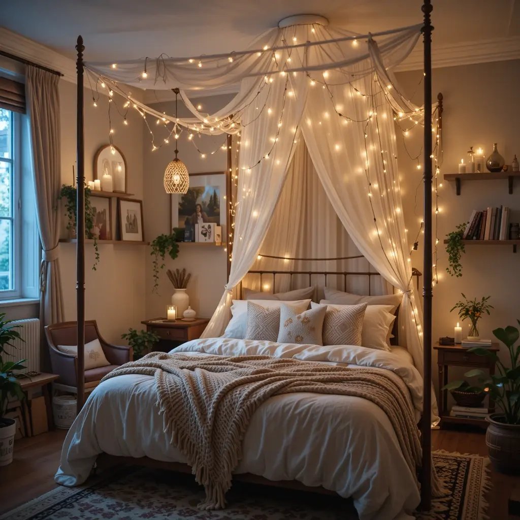 Hang Fairy Lights for Soft, Ambient Lighting