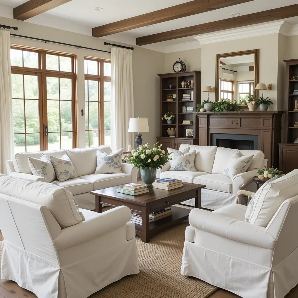 Comfortable Slipcovered Seating