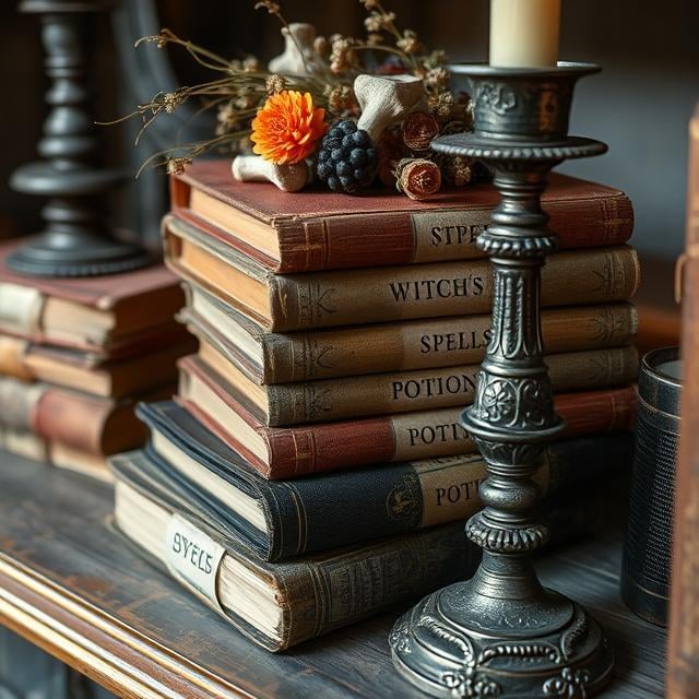 Vintage Books as Creepy Props