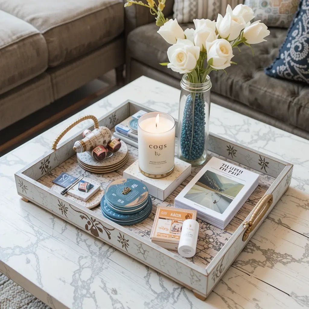 Use Decorative Trays to Contain Small Items