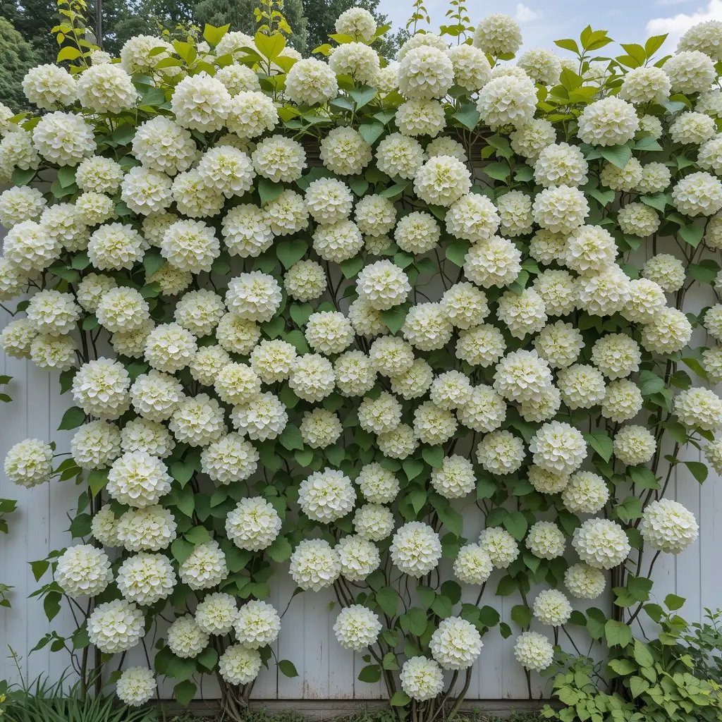 Vertical Hydrangea Wall