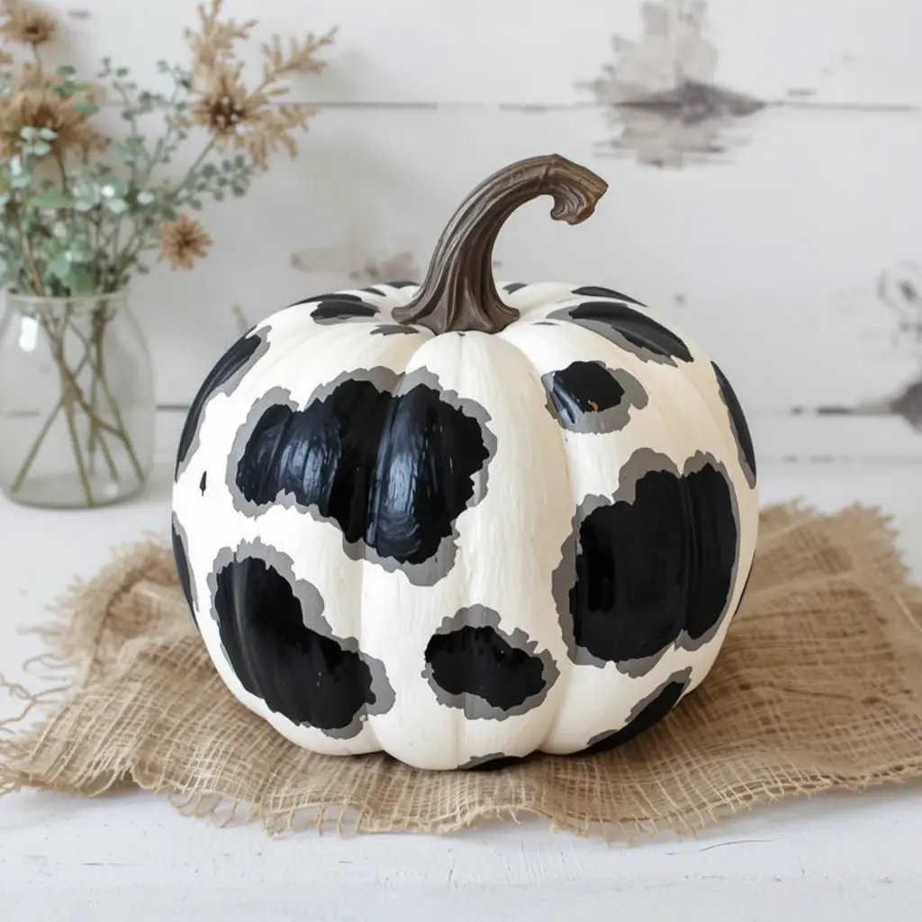 Cow Print Pumpkin