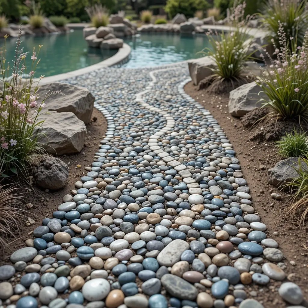 Create a Pebble Mosaic Pathway
