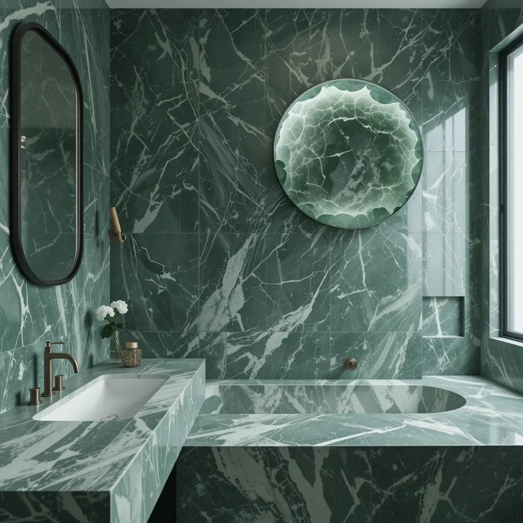 Green Marble and Concrete