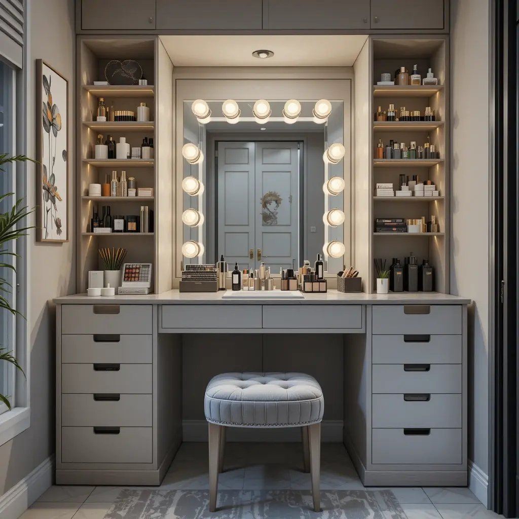Add a Dedicated Makeup Area with Perfect Lighting