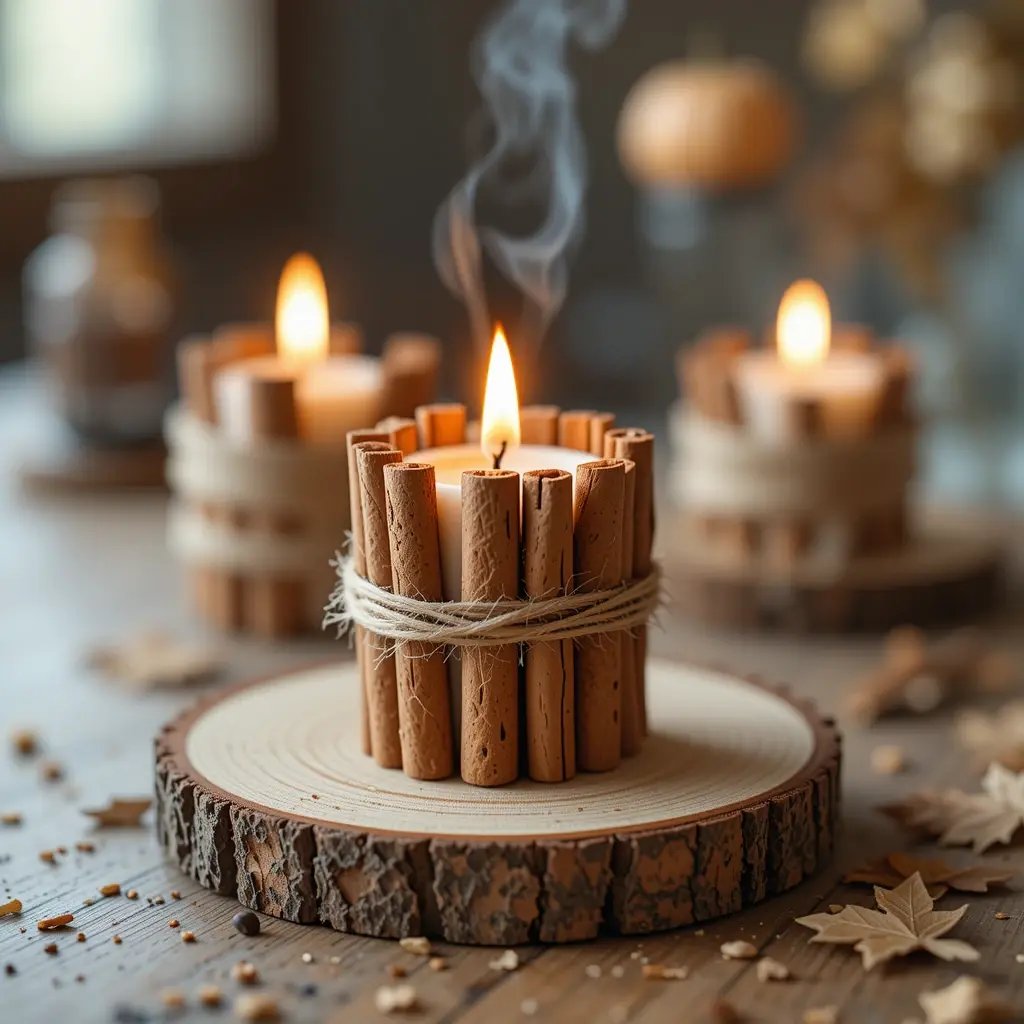 Cinnamon Stick Candle Holders