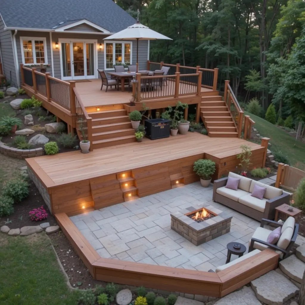 Multi-Level Terraced Deck