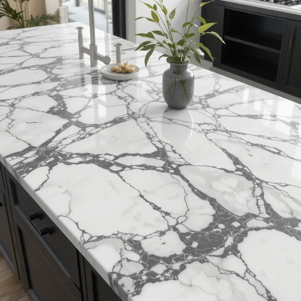 Marble Slab with Vein Drama