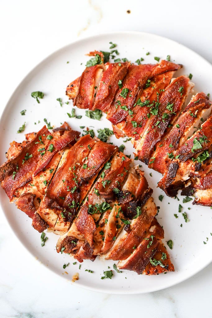 Air Fryer Bacon Wrapped Chicken Breast