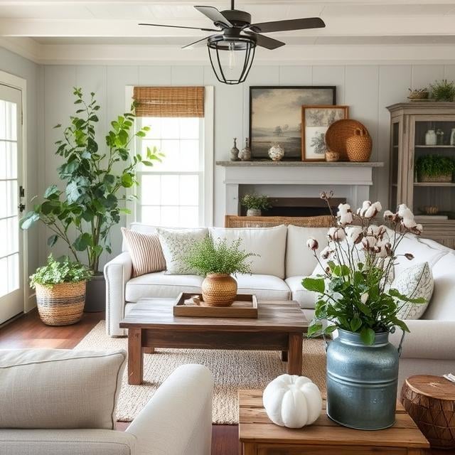 Fresh Greenery and Flowers