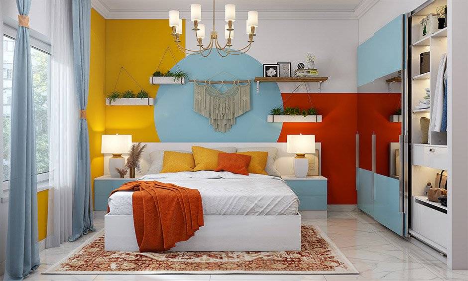 Colourful walls with a boho vibe