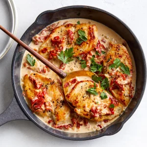 Chicken Cutlets with Sun-Dried Tomato Cream Sauce (Marry Me Chicken)