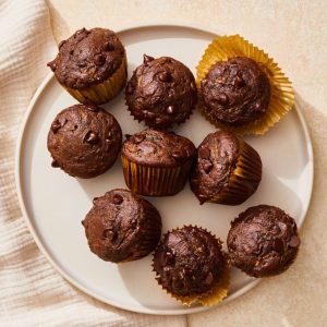 Chocolate-Zucchini Bran Muffins