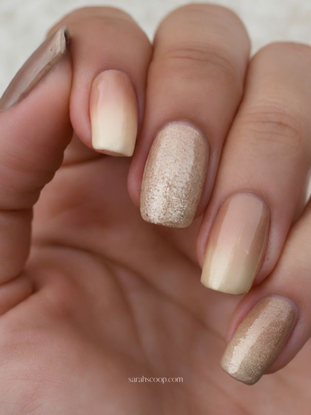 . Nude and Champagne Ombre