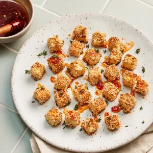 Crispy Hot Honey–Sesame Feta Bites