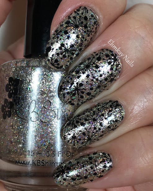 Sparkly Fireworks Manicure