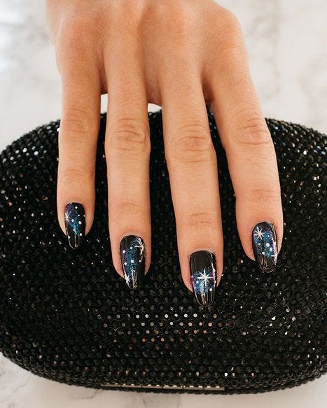 Metallic Galaxy Manicure