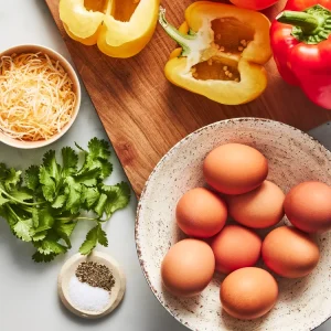 3-Ingredient Bell Pepper & Cheese Egg Cups