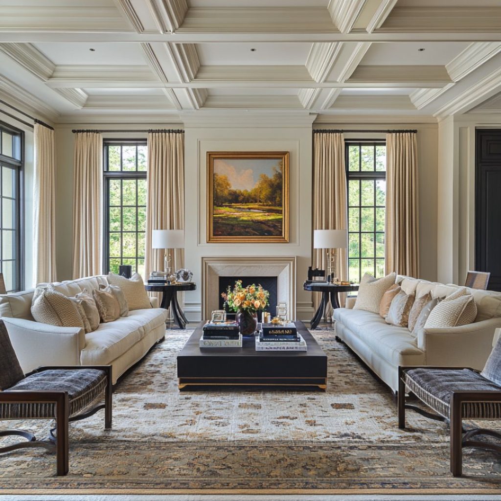 Large Transitional Living Room