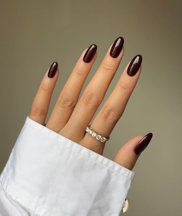 Dark Cherry Nails