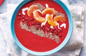 Raspberry smoothie bowl