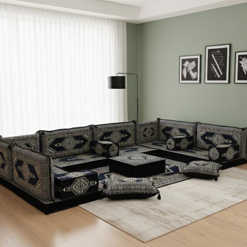 Emerald Arabic green sofa