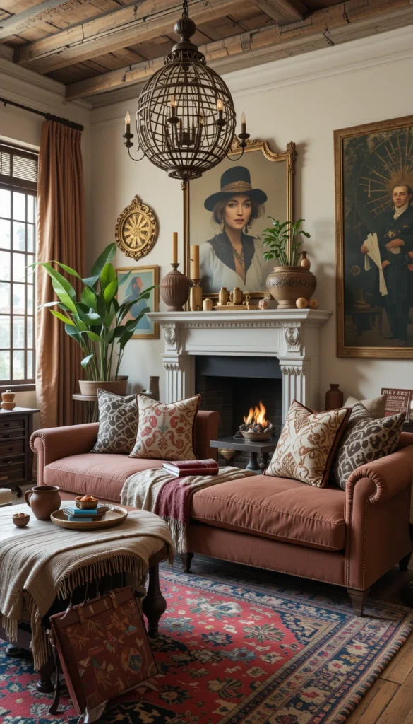 Go Heavy on Mixing + Layering in Bohemian Interiors