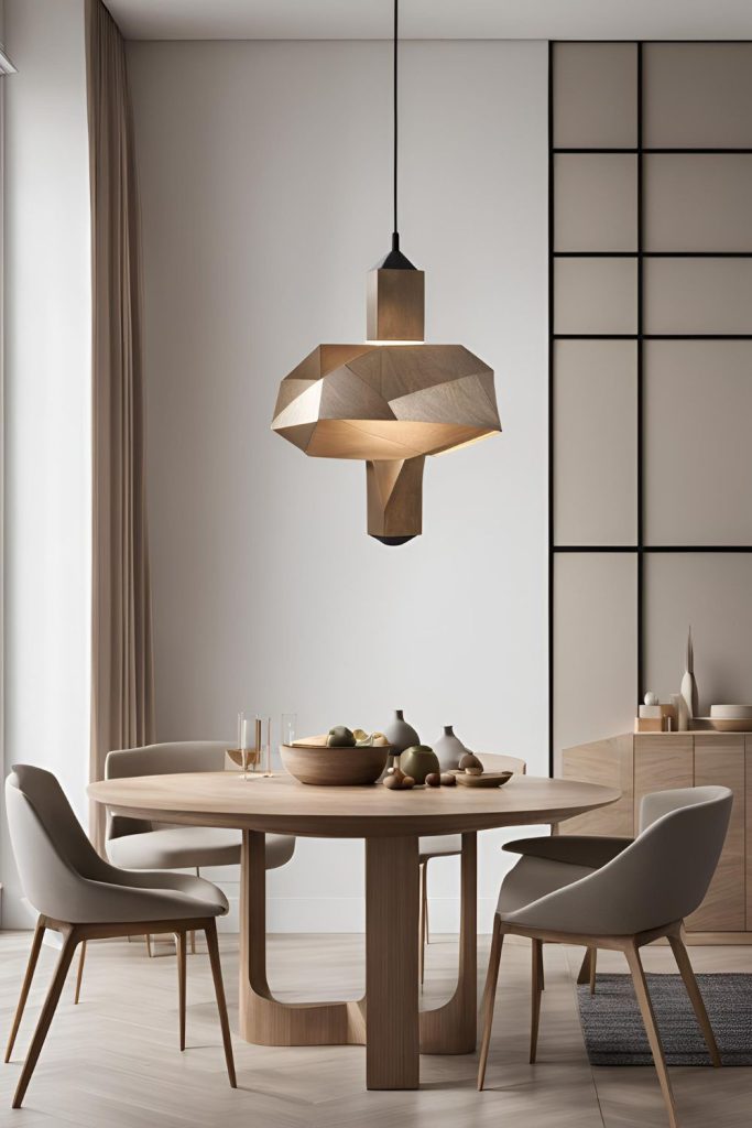 Modern Minimalism: Sleek Dining Room Lighting Over Table Ideas
