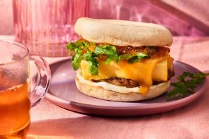 Big-Batch Steamed Egg and Sausage Breakfast Sandwiches