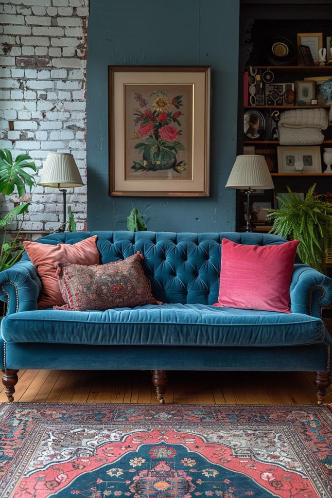 Eclectic Rug And Cushion Pairing