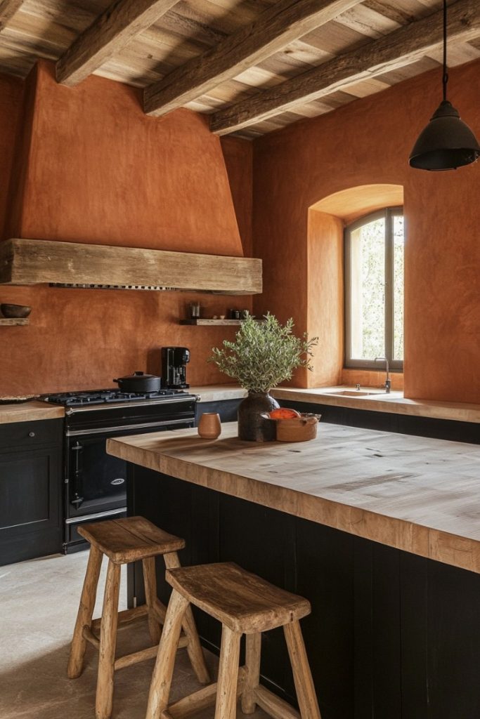 Terracotta and Matte Black