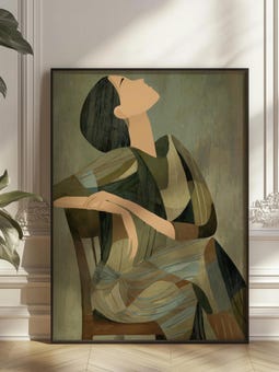 Abstract woman paint