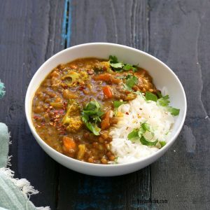 Brown Lentil Soup with Broccoli, Fenugreek & Black Pepper