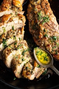  Pork Tenderloin with Garlic Herb Butter
