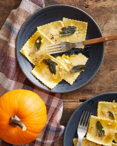 Pumpkin-Gorgonzola Ravioli