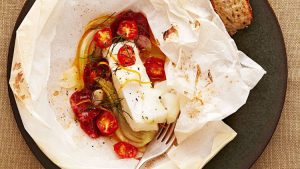 Spanish Cod With Chorizo and Fennel
