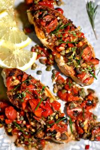 Mediterranean Fish with Tomato and Olive Tapenade