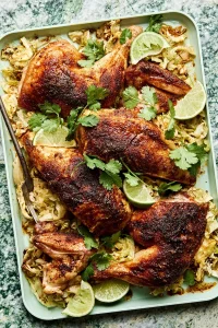 This Skillet Roasted Chicken with Cabbage
