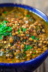 Spicy Lentil Soup With Spinach