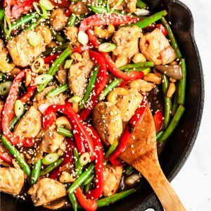 Healthy Orange Chicken Stir Fry With Coconut Cauliflower Rice