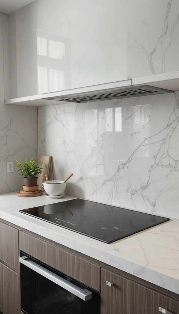 A drop-in stovetop, especially an induction model, can create a seamless look while providing extra counter space when not in use. Induction models are also great for small kitchens because they heat quickly and are easier to clean.
