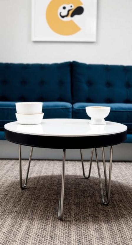 Whether it’s coffee tables, nightstands, or even desks, hairpin legs are a signature midcentury design element. They add a lightweight, minimalist look to furniture without overwhelming the space.